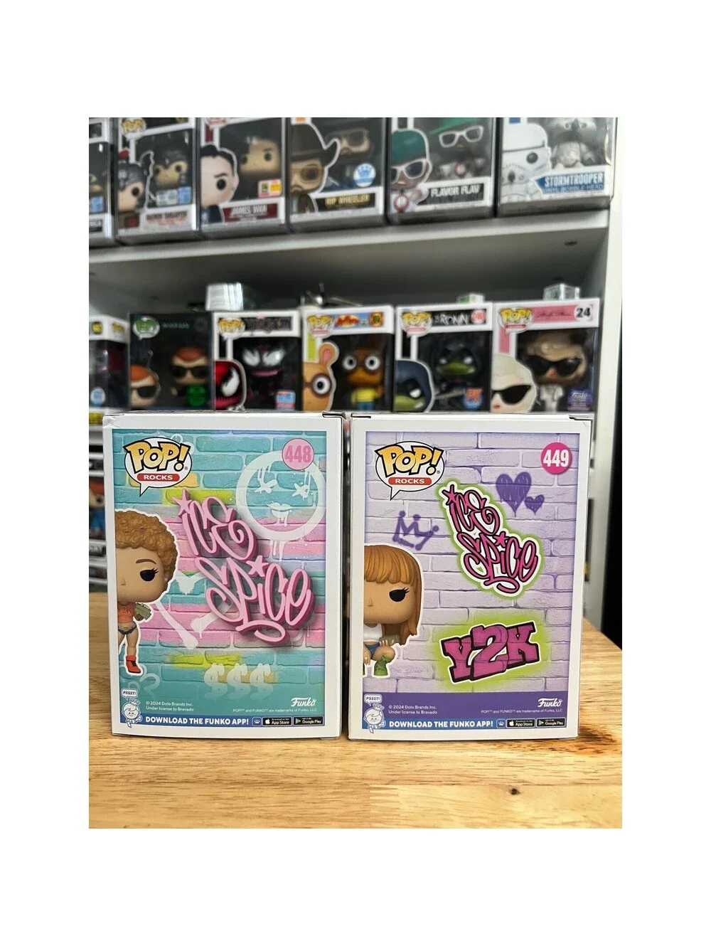 2 Ice Spice Funko Pops Excluive Y2k #449 #448 Rocks Music Shop Hip Hop Tik Tok